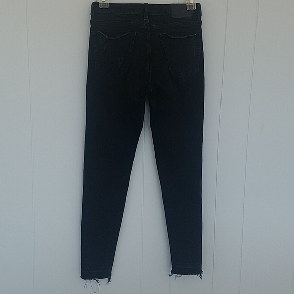 Zara Basic Z1975 Black Straight Distressed… - Picture 6 of 9